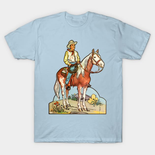 Vintage 70s Style Cowboy Illustration T-Shirt by CultOfRomance